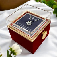CZ Crystal Knot Pendant, Love Knot Necklace for Mom, Eternal Bond Necklace, Mother's Day Present, Birthday Present for Mom, Christmas Jewelry Present