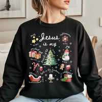 Religious Scripture Winter Crewneck, Jesus Is My Greatest Present Christmas Sweatshirt, Christian Bible Verse Holiday Pullover Sweater