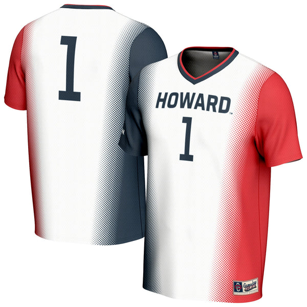 Howard Bison Lightweight Collegiate Soccer Fashion Jersey - White