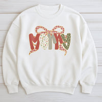 Adorable Girly Holiday Shirt, Coquette Bow Merry Christmas Sweatshirt, Festive Winter Crewneck Pullover, Preppy Christmas Sweater Present for Her