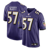 Baltimore Ravens Bart Scott Purple Game Retired Player Jersey