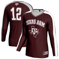 Texas A&M Aggies #12 Lightweight Volleyball Fashion Jersey - Maroon