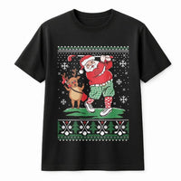 Reindeer Caddy Golf T-Shirt, Santa Golfing Christmas Shirt, Humorous Ugly Christmas Golf Tee, Retro Holiday Sports Shirt, Golf Lover Xmas Present