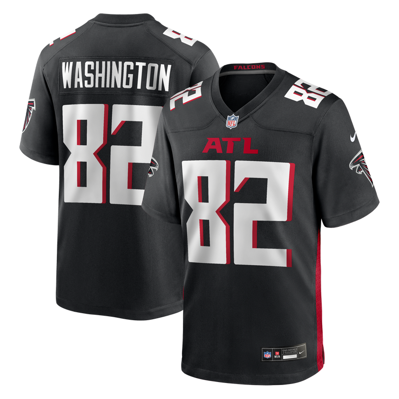 Atlanta Falcons Casey Washington Black Team Game Jersey