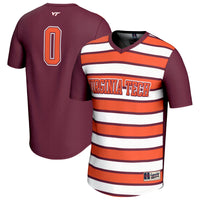 Virginia Tech Hokies Lightweight Collegiate #0 Soccer Fashion Jersey - Maroon