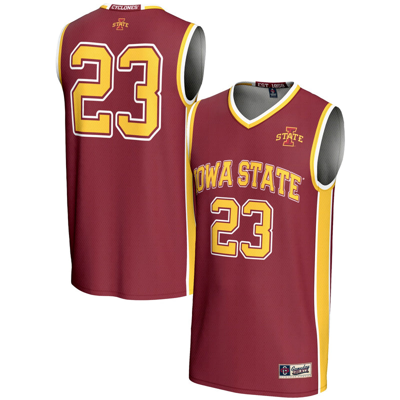 #23 Iowa State Cyclones Lightweight Basketball Jersey - Cardinal