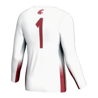 #1 Washington State Cougars Lightweight Volleyball Jersey - White