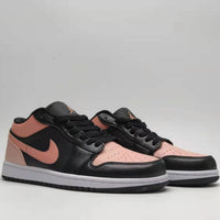 Low Top Sneakers, Black Pink Colorway, Lace Up Design, Casual Gift for Sneaker Fans