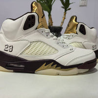 High Top Sneakers, Gold Colorway, Lace Up Design, Casual Gift for Sneaker Fans