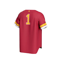 #1 USC Trojans Collegiate Baseball Fashion Jersey - Cardinal