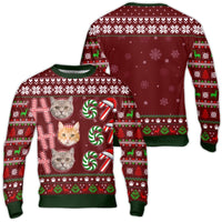 Personalized Pet Portrait Ugly Sweater, Custom Cat Photo Ugly Christmas Sweater, Humorous Cat Lover Holiday Sweatshirt, Custom Pullover Sweater