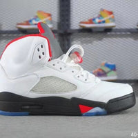 Sneakers, White Black Red Colorway, Lace Up Design, Casual Gift for Sneaker Fans