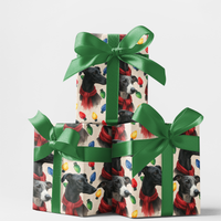 Greyhound Holiday Gift Wrap, Greyhound Christmas Wrapping Paper, Starlit Greyhound Winter Dog Wrapping Paper, Pet Present Wrapping Paper