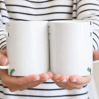 Festive Holiday Pine and Berry Garland Mug, Christmas Wreath Coffee Mug, Winter Season Ceramic Cup, Xmas Holiday Drinkware Mug