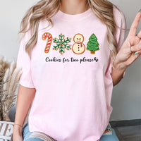 Christmas Cookie Pregnancy Announcement Shirt, Cookies for Two Please T-Shirt, Adorable Holiday Expecting Mom Tee, Baby Reveal Xmas T-Shirt