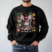 Adorable Donkey Christmas Sweatshirt, Mi Burrito Sabanero Sweatshirt, Latino Holiday Crewneck, Mexican Christmas Sweatshirt, Festive Xmas Present