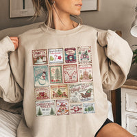 Retro Holiday Stamp Sweatshirt, Vintage Christmas Stamp Sweatshirt, Nostalgic Christmas Crewneck, Comfy Winter Sweatshirt, Festive Xmas Present