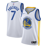 Golden State Warriors Association Edition Swingman Jersey - White - Kristaps Porziņģis