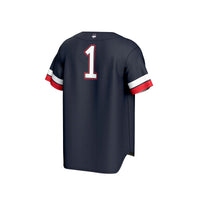 #1 UConn Huskies Lightweight Collegiate Baseball Fashion Jersey - Navy