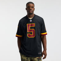 Hail Raiser Washington Commanders Jayden Daniels Black Alternate Game Jersey
