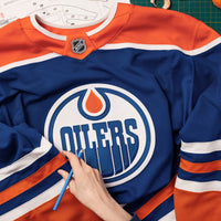 Edmonton Oilers Royal Home Authentic Pro Custom Jersey