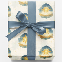 Religious Christmas Gift Wrap, Star of Bethlehem Wrapping Paper, Christian Holiday Wrapping Paper, Faith Christmas Gift Wrap Roll