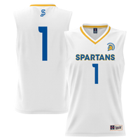 #1 San Jose State Spartans Lightweight Basketball Jersey - White