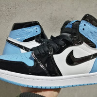 Sneakers, Black White Blue Colorway, Lace Up Design, Casual Gift for Sneaker Fans
