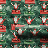 Humorous Meditating Santa Gift Wrap, Yoga Santa Claus Wrapping Paper, Zen Christmas Wrapping Paper, Adorable Holiday Gift Wrap, Xmas Present Paper