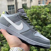 Low Top Sneakers, Gray Yellow Colorway, Lace Up Design, Casual Gift for Sneaker Fans