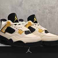 Mid Top Sneakers, Beige Black Yellow Colorway, Lace Up Design, Casual Gift for Sneaker Fans