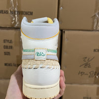 Basketball Shoes, White Colorway, Retro, High Top, Breathable Design, Lace Up Design, Casual Gift for Shoe Lovers