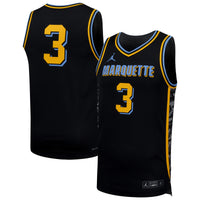 #3 Black Marquette Golden Eagles Replica Basketball Jersey