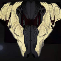 Sneakers, Gray Red Colorway, Reflective Detail, Lace Up Design, Casual Gift for Sneaker Fans