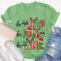 Christmas Teacher T-Shirt, Be Merry Be Jolly Be Kind Teacher Shirt, Holiday Classroom Graphic Tee, Winter Educator Shirt, Teacher Xmas Present