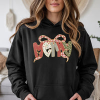 Aesthetic Holiday Bow Pullover, Coquette Bow Merry Christmas Hoodie, Adorable Girly Christmas Sweatshirt, Festive Winter Coquette Present