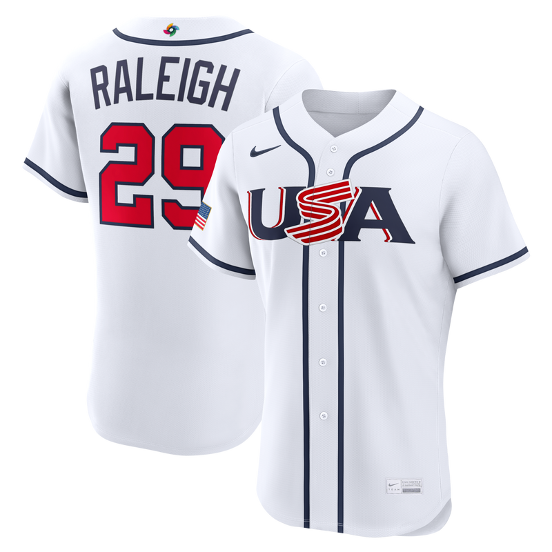 USA Baseball Cal Raleigh White 2026 World Baseball Classic Home Authentic Jersey