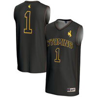 #1 Wyoming Cowboys Lightweight Basketball Jersey - Black