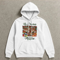 Humorous Christmas Mouse Sweatshirt, No Cheeses for Us Meeces Hoodie, Festive Holiday Pullover Hoodie, Adorable Xmas Animal Hooded Sweatshirt