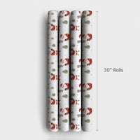 Sporty Santa Gift Wrap Roll, Lacrosse Santa Christmas Wrapping Paper, Lacrosse Player Holiday Paper, Winter Sports Present Gift Wrap