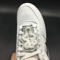 Low Top Sneakers, White Colorway, Reflective Detail, Lace Up Design, Casual Gift for Sneaker Fans