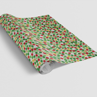 Festive Polka Dot Gift Wrap, Christmas Confetti Wrapping Paper, Modern Holiday Wrapping Paper, Xmas Party Present Paper Roll