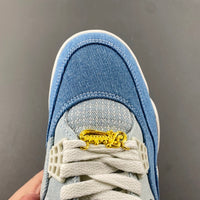 Low Top Sneakers, Blue White Colorway, Lace Up Design, Casual Gift for Sneaker Fans