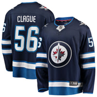 Winnipeg Jets Kale Clague Navy Home Breakaway Jersey