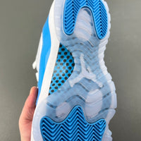 Low Top Sneakers, White University Blue Colorway, Lace Up Design, Casual Gift for Sneaker Fans