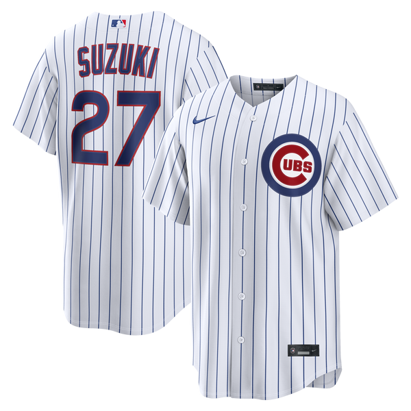 Chicago Cubs Seiya Suzuki White Home Replica Jersey