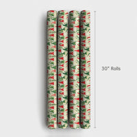 Watercolor Holiday Gift Wrap Roll, Christmas Gnome Wrapping Paper, Scandinavian Gnome Present Paper, Adorable Winter Holiday Gift Wrapping Paper