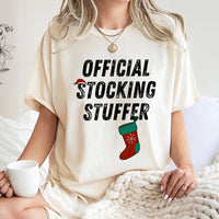 Humorous Sarcastic Holiday Graphic Tee, Stocking Stuffer Christmas T-Shirt, Santa Naughty List Xmas Shirt, Adult Humor Christmas Party Top