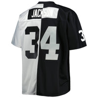 Las Vegas Raiders Bo Jackson Black/Silver Big & Tall Split Legacy Retired Player Replica Jersey