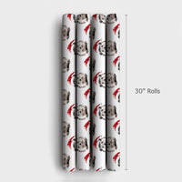 Santa Hat Animal Gift Wrap, Hedgehog Christmas Wrapping Paper, Adorable Hedgehog Holiday Wrapping Paper, Winter Wildlife Festive Wrapping Paper